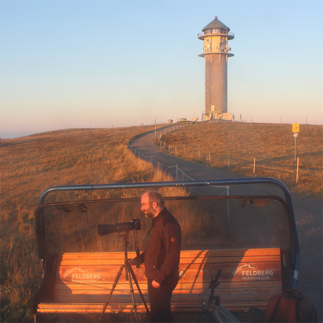 Ich morgens beim Fotografieren auf dem Seebuck.