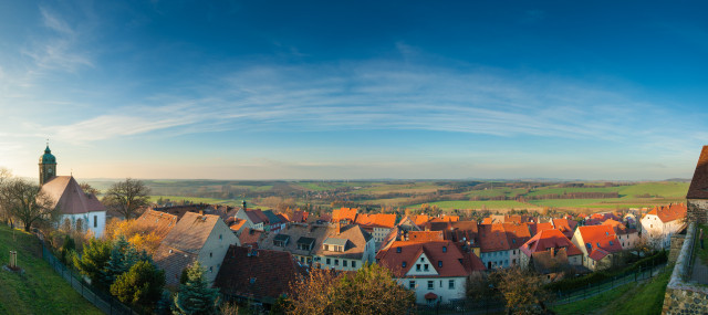 Panorama Stolpen von der Burg