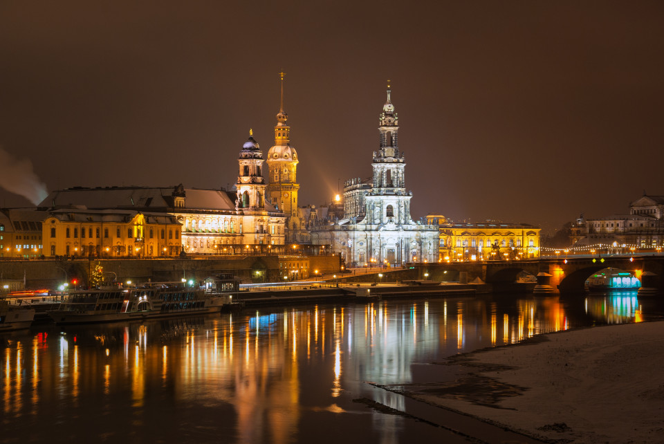 Winternacht in Dresden