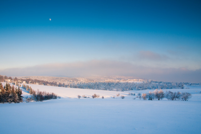 Nové Město mit dem böhmischen Nebel im Hintergrund