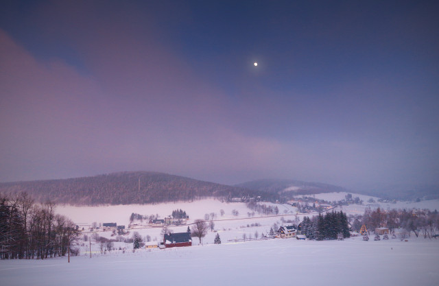 Abenddämmerung über Rehefeld-Zaunhaus