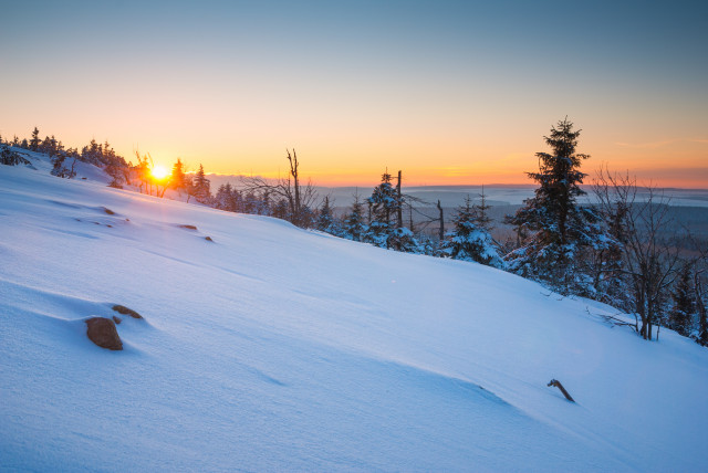 Winterabend auf dem Kahleberg