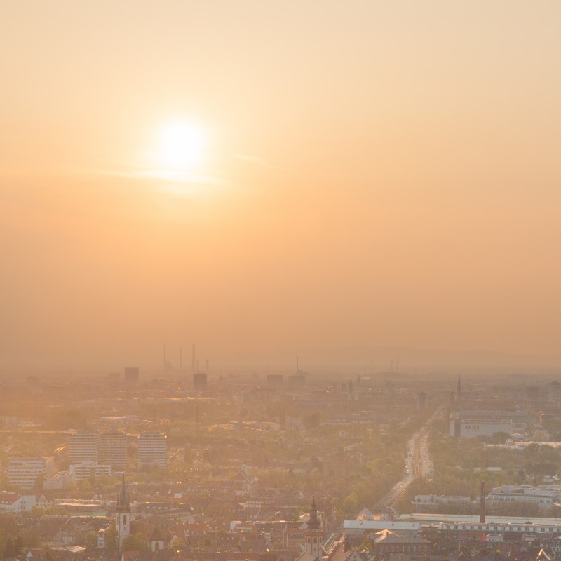 Blick über Karlsruhe vom Turmberg