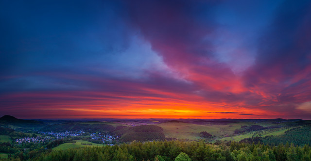 Panorama Kohlhaukuppe bei Sonnenaufgang