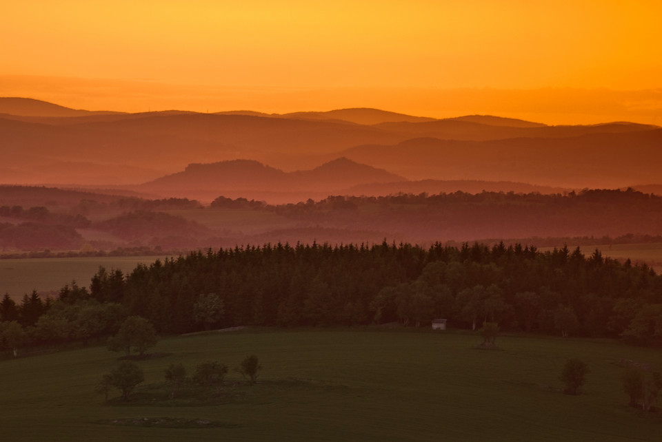 Blick von der Kohlhaukuppe über den Hutberg bei Geising