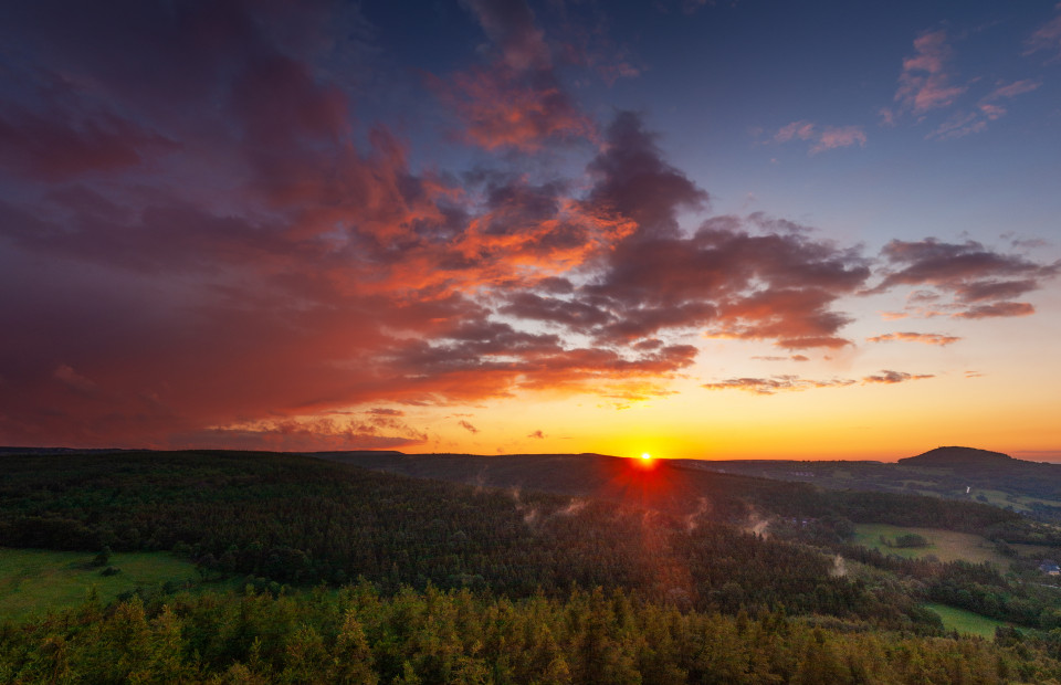 Sonnenuntergang auf der Kohlhaukuppe