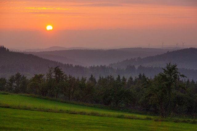 Sonnenuntergang bei Schellerhau