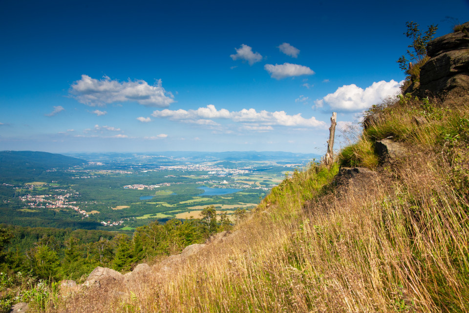 Blick vom Stropník auf das Böhmische Becken