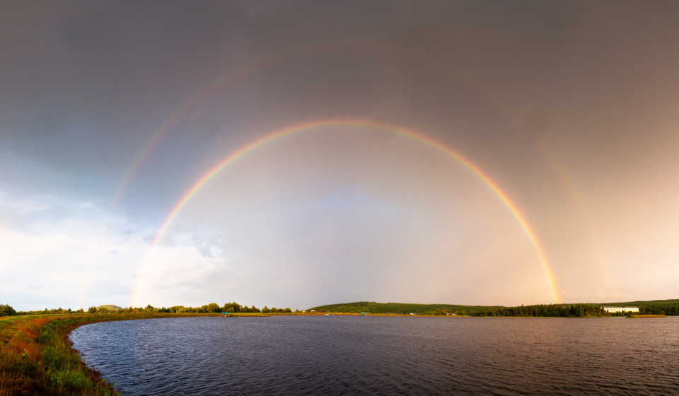 Regenbogen am Großen Galgenteich