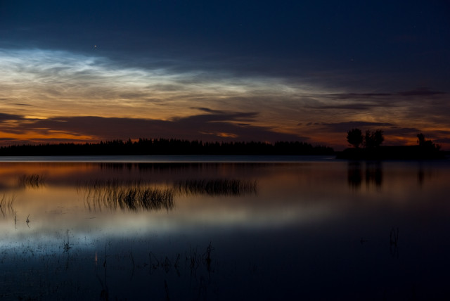 Leuchtende Nachtwolken am Großen Galgenteich