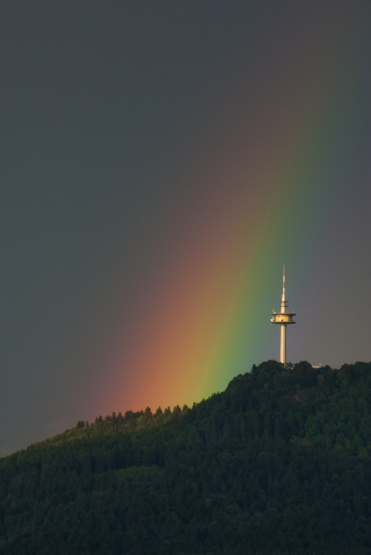 Regenbogen über dem Plettenberg