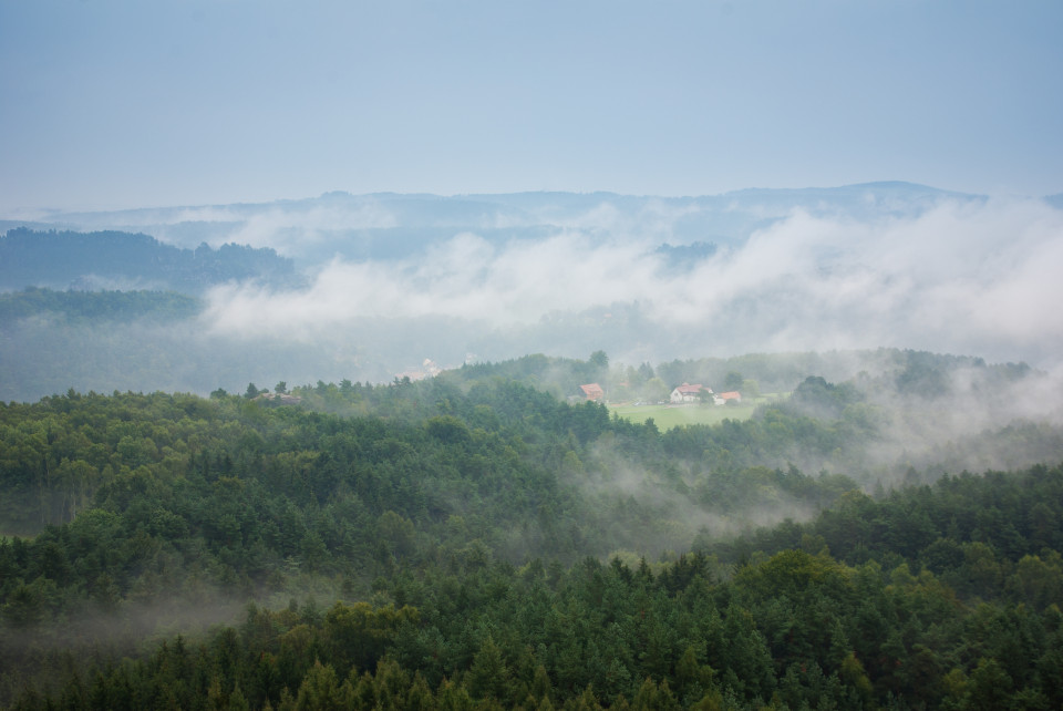 Aussicht vom Rauenstein an einem Regentag