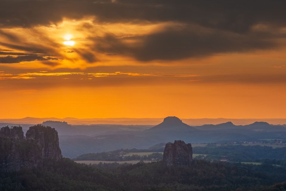 Abendstimmung auf dem Carolafelsen