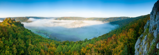 Blick über Blaubeuren vom Knoblauchfels