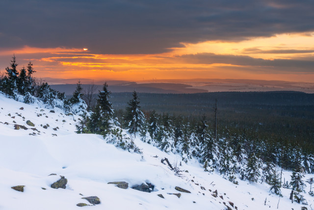 Erster Schnee am Kahleberg