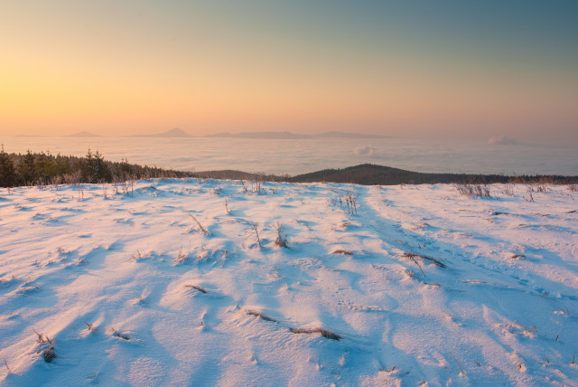 Erster Schnee bei Cínovec