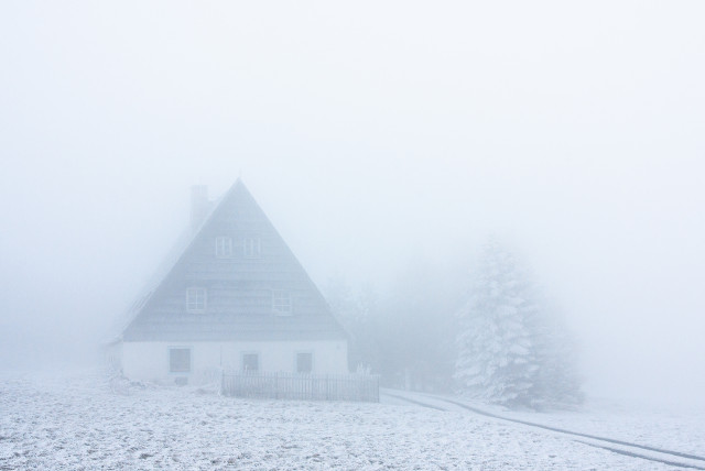 Böhmischer Wind mit gefrierendem Nebel, Zinnwald-Georgenfeld