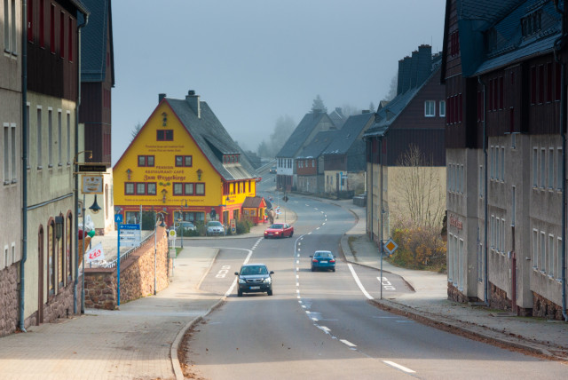 Nebelgrenze in Altenberg bei Böhmischem Wind