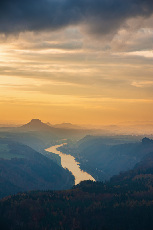 Blick vom Kipphorn über das Elbtal