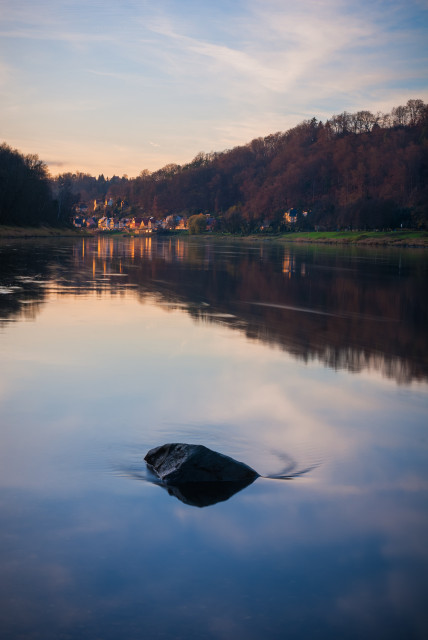 Blick über die Elbe auf Wehlen