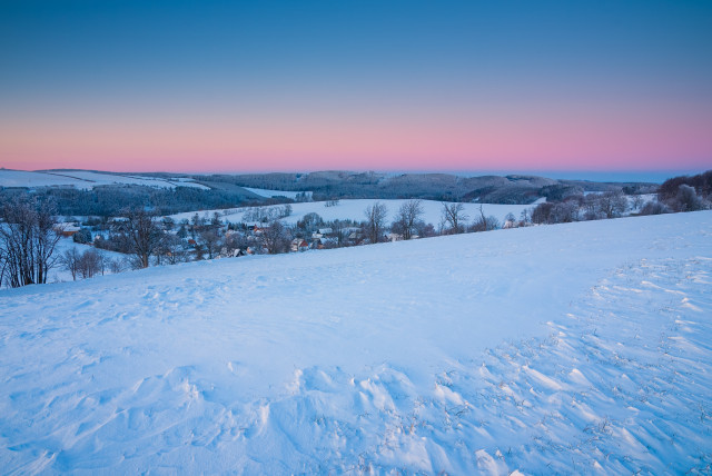 Wintermorgen bei Schönfeld (Osterzgebirge)