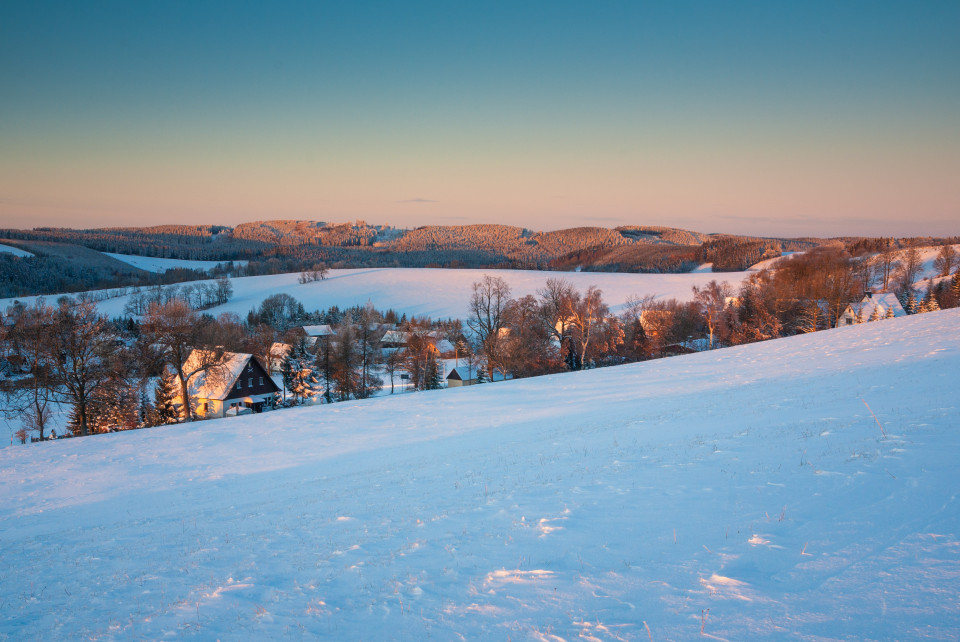 Wintermorgen bei Schönfeld (Osterzgebirge)