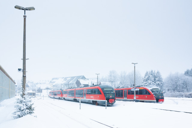 Bahnhof Altenberg im Winter