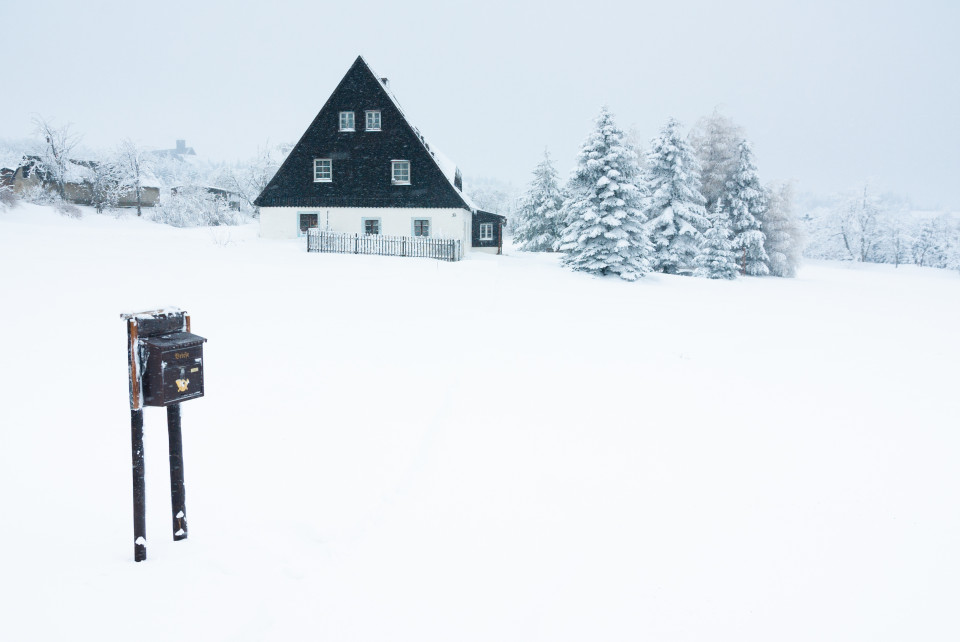 Neuschnee in Zinnwald-Georgenfeld