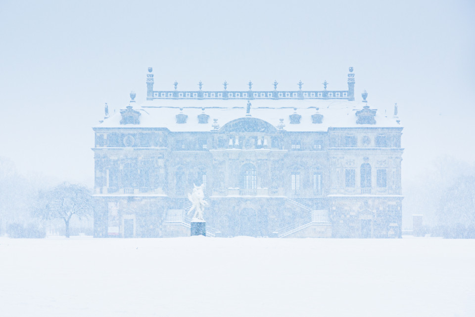 Schnee in Dresden: Großer Garten