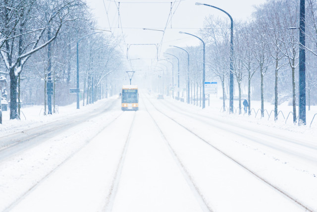 Schnee in Dresden: Lennéstraße