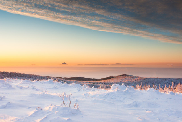 Wintermorgen bei Cínovec