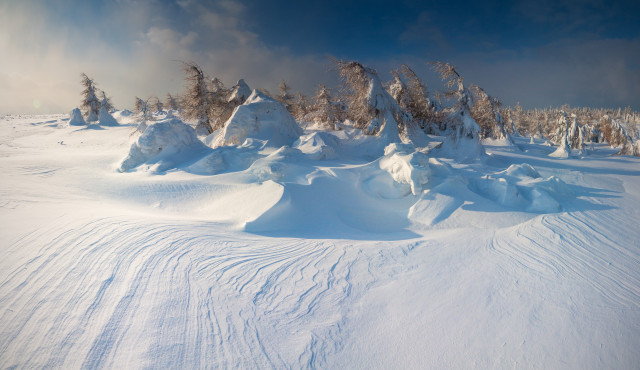 Winterlandschaft bei Cínovec