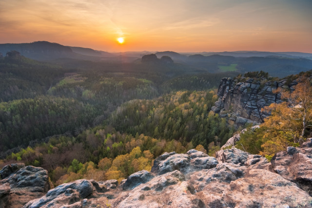 Sonnenuntergang auf dem Teichstein