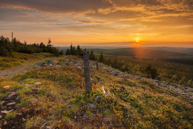 Sonnenuntergang auf dem Kahleberg