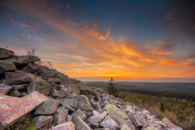 Sonnenuntergang auf dem Kahleberg