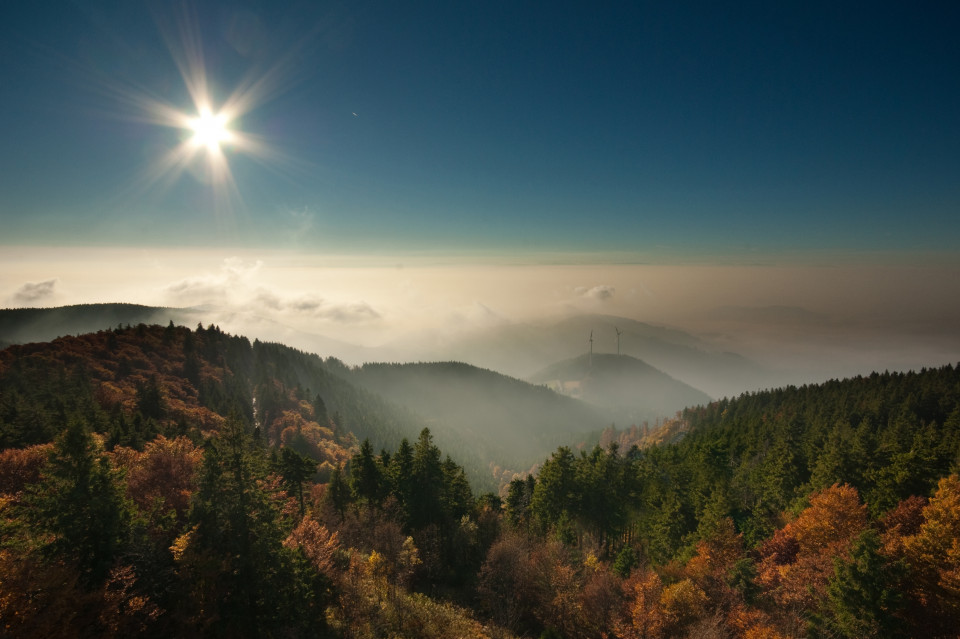 Inversionswetterlage am Schauinsland