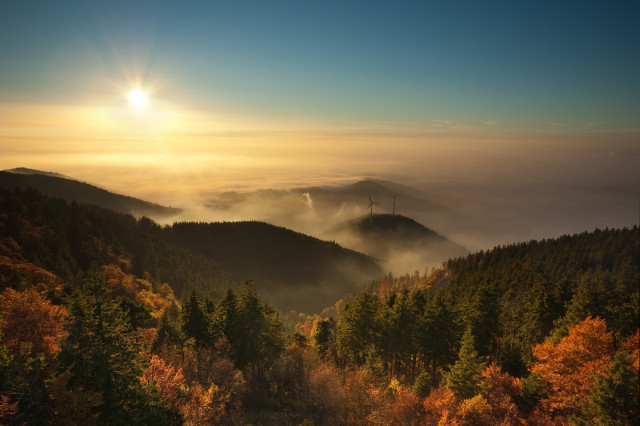 Inversionswetterlage am Schauinsland