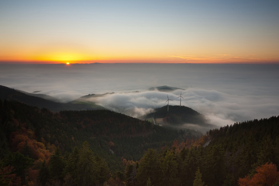 Inversionswetterlage am Schauinsland