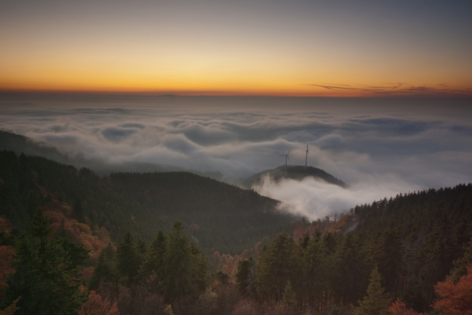 Inversionswetterlage am Schauinsland