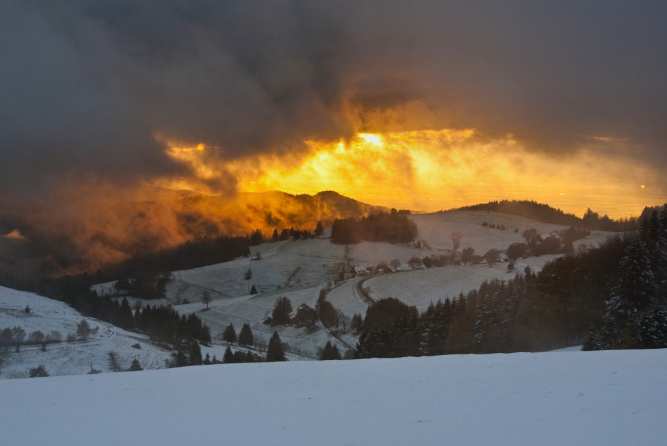 Erster Schnee am Schauinsland