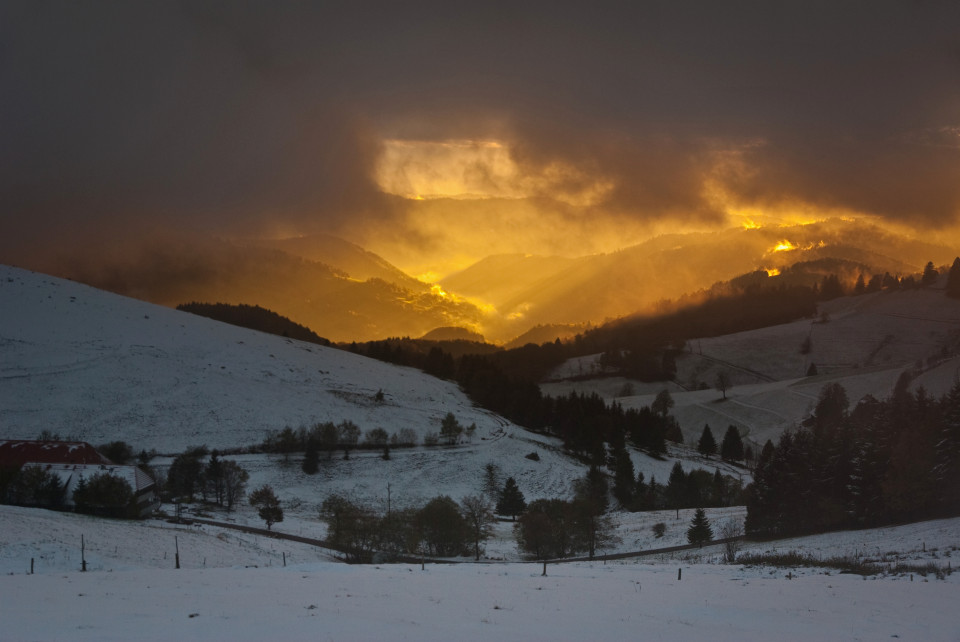 Erster Schnee am Schauinsland