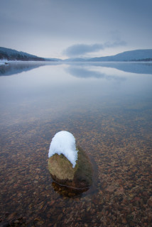 Bewölkter Wintermorgen am Schluchsee