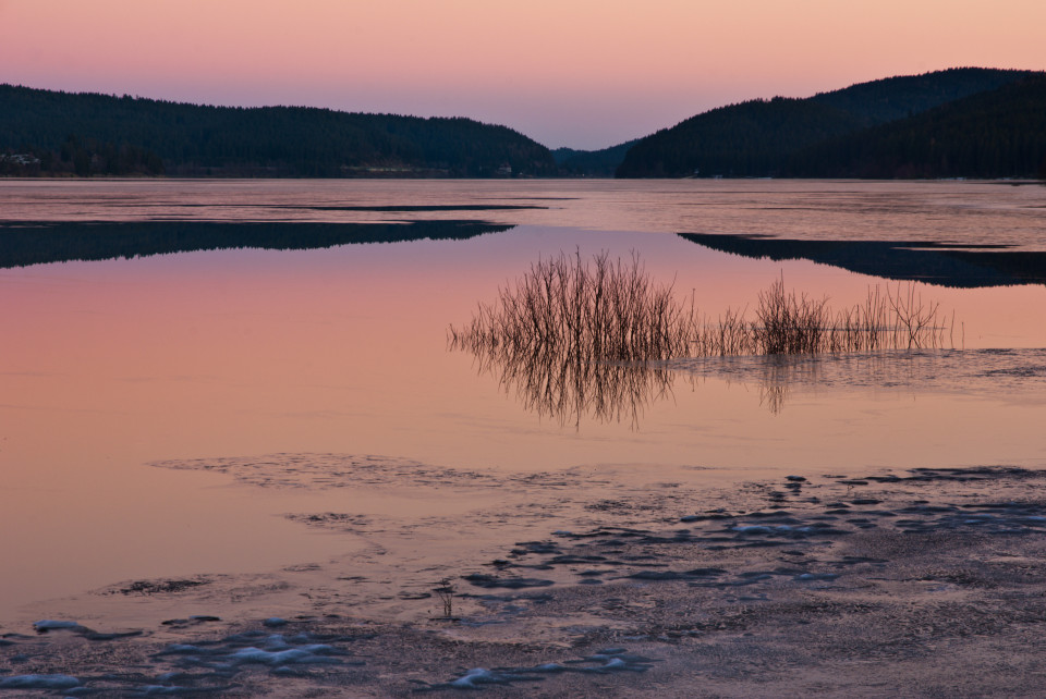 Milder Winterabend am Schluchsee