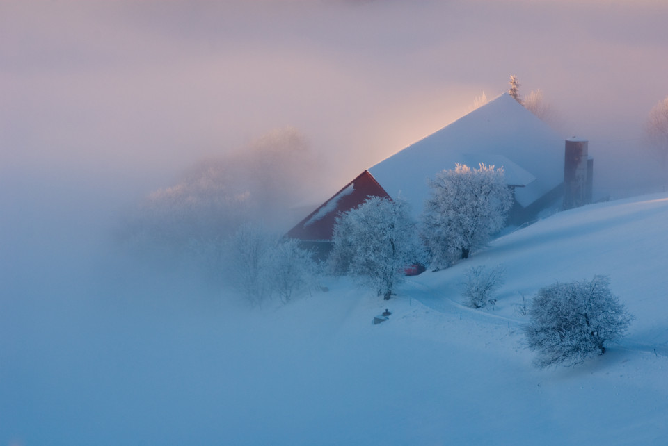 Winterliche Inversionswetterlage am Schauinsland