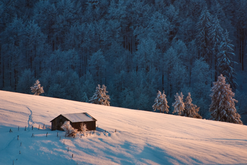 Winterabend am Haldenköpfle