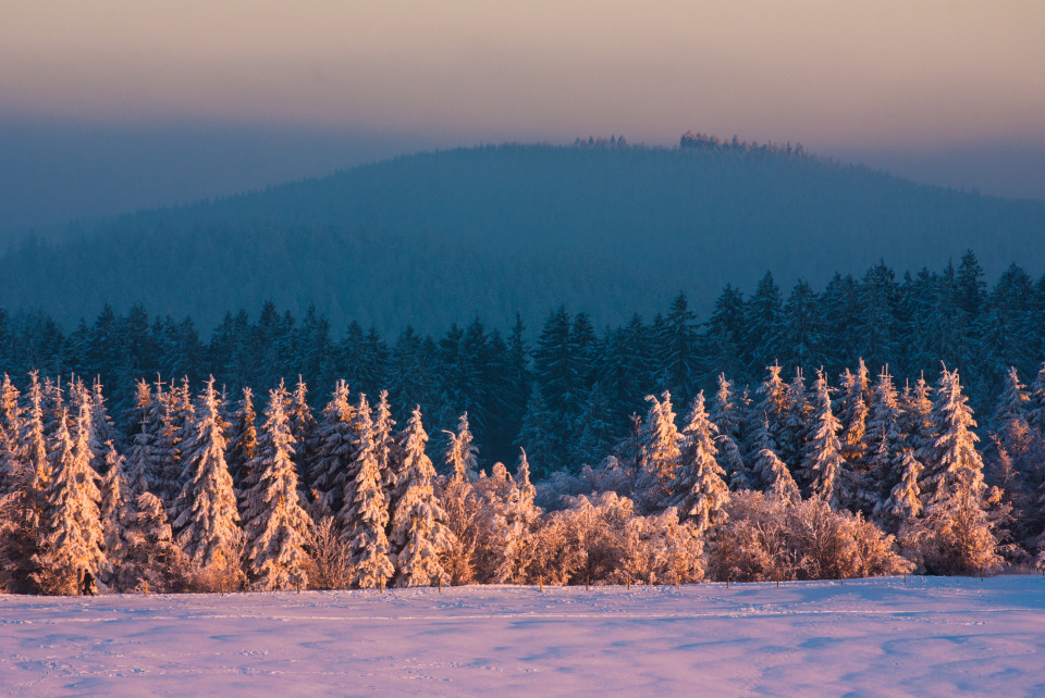 Winterabend am Haldenköpfle