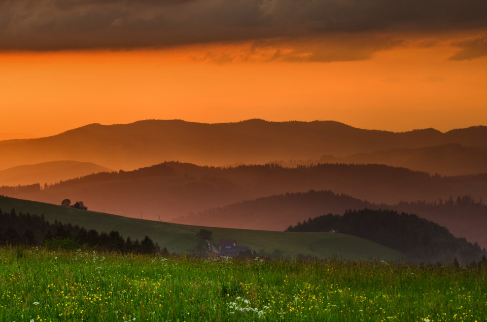 Sonnenuntergang bei Breitnau