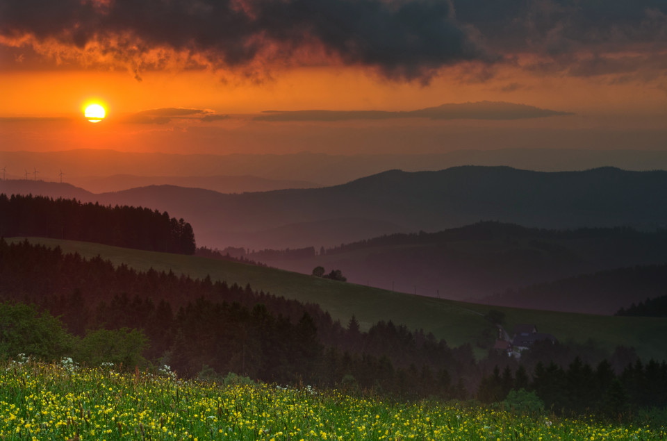 Sonnenuntergang bei Breitnau