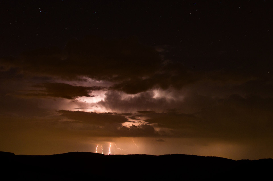 Nachtgewitter über dem Hochschwarzwald