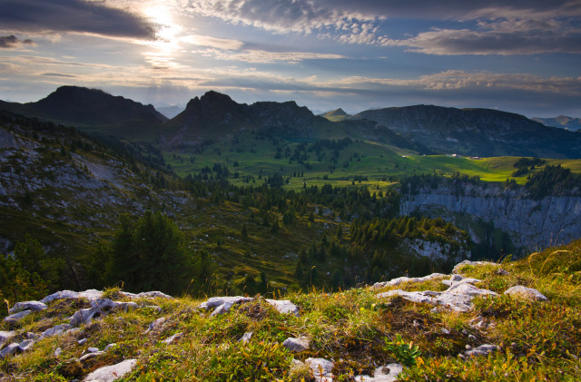 Blick vom Girenhörnli Richtung Seebergsee